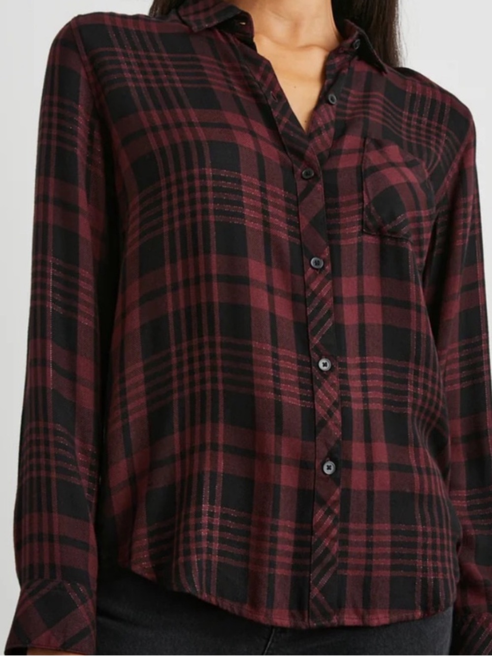 NEW! RAILS HUNTER Black Merlot Lurex - Picture 2 of 11